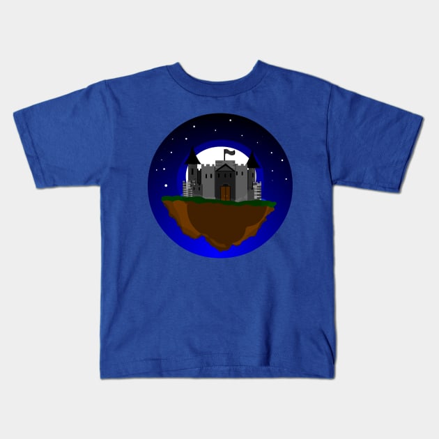 Castle in the Sky Kids T-Shirt by AjDreamCraft